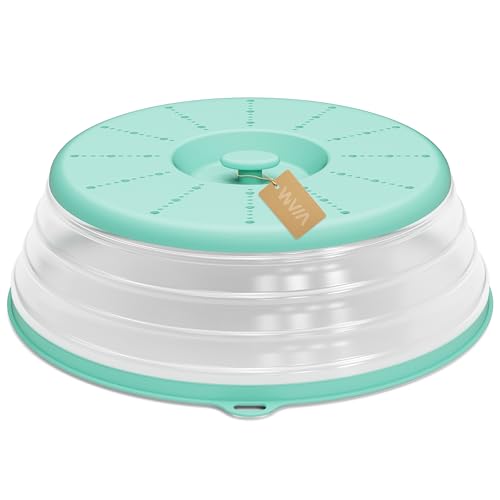 Microwave Splatter Cover Vented for Food with Hook Hole (Mint Green / M(11"x3.26")-Pack of 1)