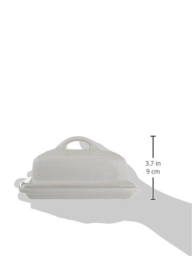 Stoneware European Butter Dish (White)