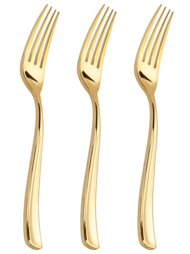 300PCS Gold Plastic Forks (Gold / 300)
