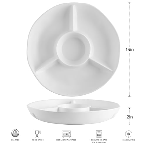 White Chip and Dip Serving Set (2 Count)