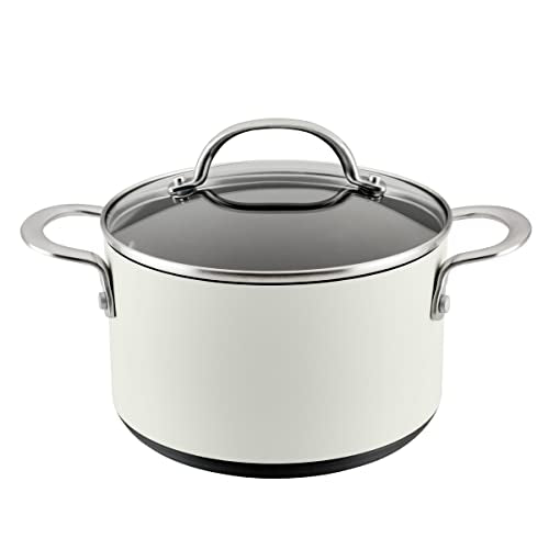 Achieve Hard Anodized Nonstick Saucepot with Lid (Saucepot (4 Quart) / Cream)