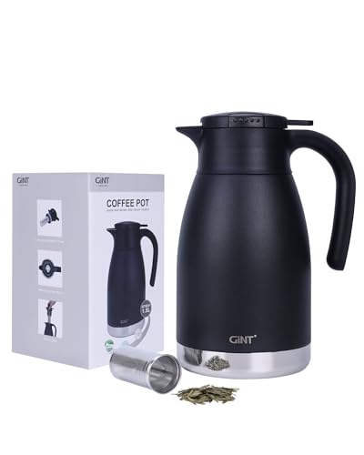 51oz Thermal Coffee Carafe with Infuser (Dark Black / 50.7 Ounces)