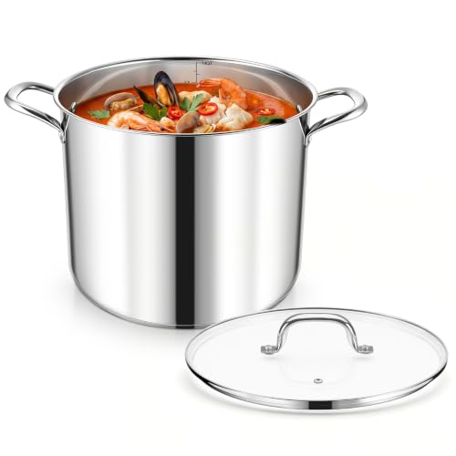 14 Quart Stainless Steel Stock Pot with Lid