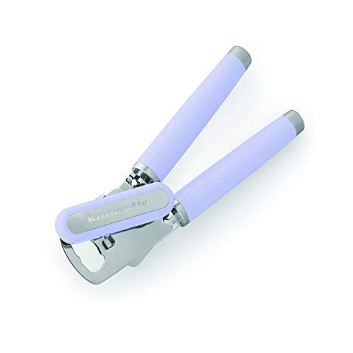 Classic Multifunction Can Opener and Bottle Opener Easy to Use (Lavendar/Cream / 8.34-Inch)