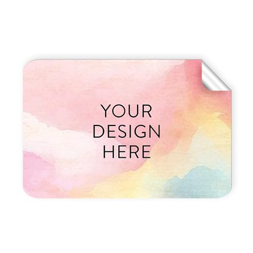 100 Custom Vinyl Stickers (Watercolor / 6x4)