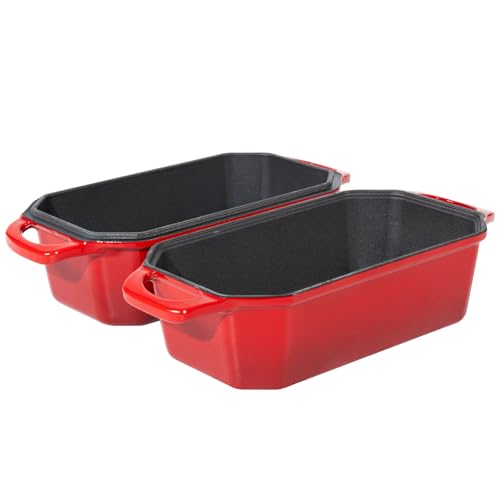 Bread Pan Cast Iron Loaf Pan with Lid Bread Loaf Pan 8.5x4.5 Inch Loaf Pan Enameled Cast Iron Sourdough Loaf Pan
