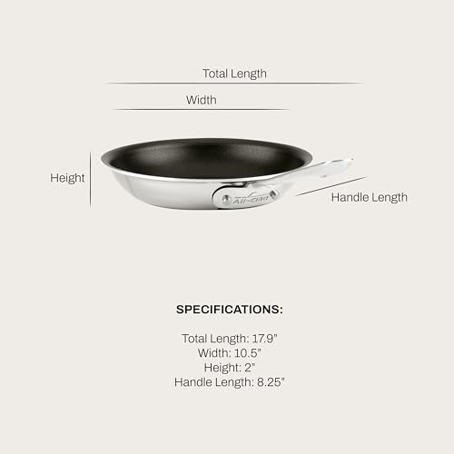 D3 Pro Nonstick Stainless Steel 10" Fry Pan