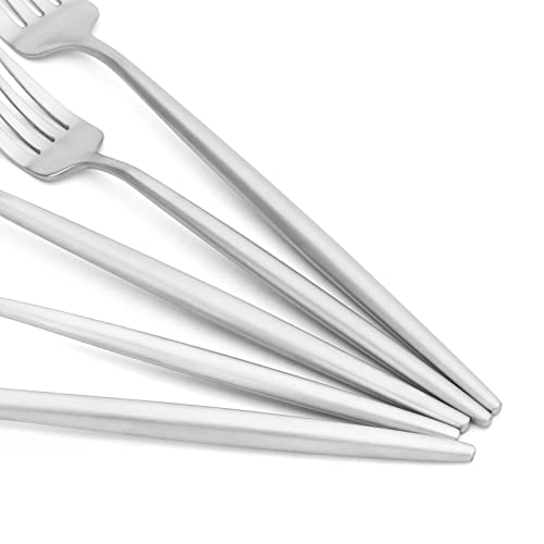 Matte Silverware Set for 8 (Silver / 40-piece)