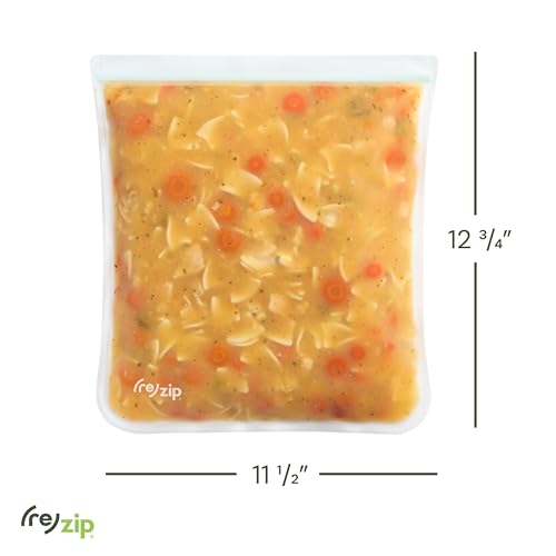Reusable Gallon Freezer Food Storage Bags (8 Pack)