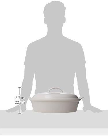 Le Creuset Stoneware Heritage Covered Oval Casserole, 4 qt. (14"), White