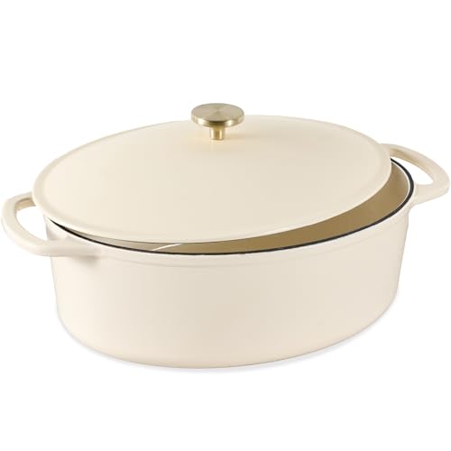 Oval 7.5 Quart Enamel Cast (Vanilla Buttercream / 7.5qt Oval)