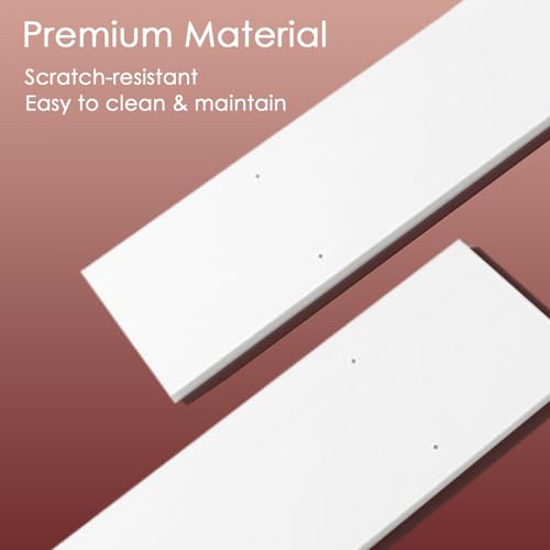 Long Wall Shelves (White and Gold / 39.4 Inch)