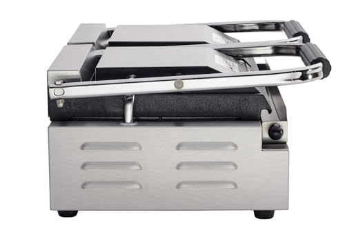 Commercial Electric Panini Sandwich Grill with Smooth Plates (Large w/ Smooth Plates)