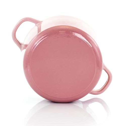 Artisan Round Enameled Cast Iron Dutch Oven (Blush Pink / 3-Quart)