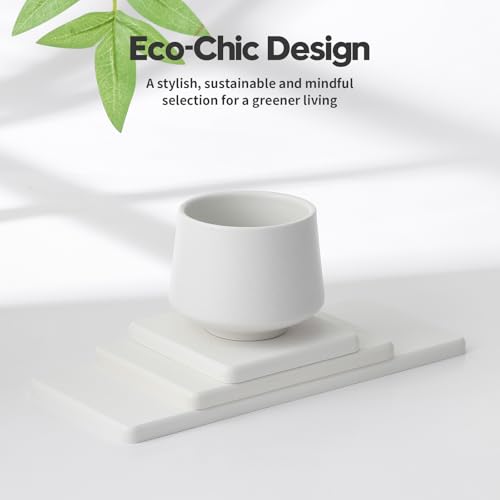 3PCS Bathroom Sink Vanity Trays (3 Pack - White / 9" x 3.5")
