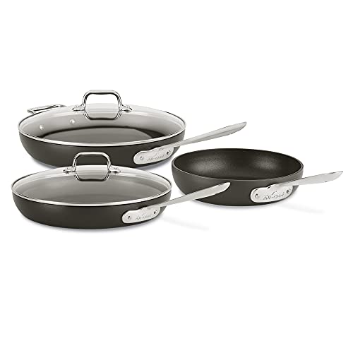 HA1 Hard Anodized Nonstick Fry Pan Set (5 Piece Set)