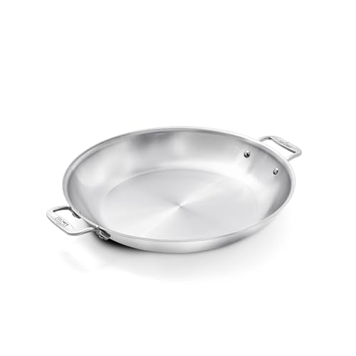 D3® Stainless Steel 14 inch Paella Pan (14 Inch Paella Pan)