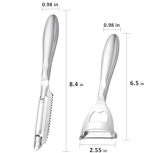 Potato Peelers Set Stainless Steel Peeler (Silver)