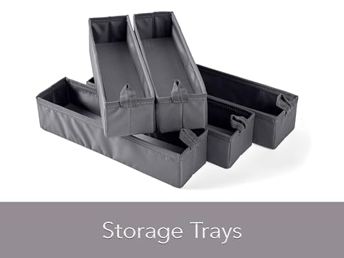 Flatware Storage Box with Removable Trays (Graphite Polyester / 15W x 11D x 3H)