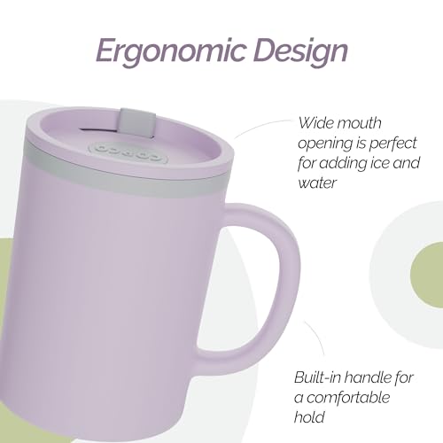 Iconic Desk Mug 16 Oz (Purple/Yellow)