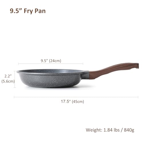 Nonstick Frying Pan Skillet (9.5 Inch / Gray)