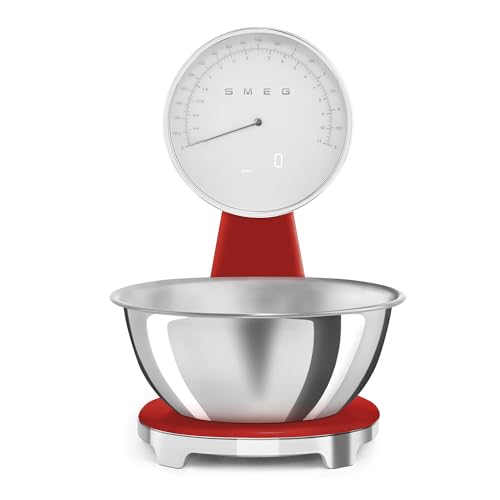 Retro Style Analog & Digital Kitchen Scale (Red)