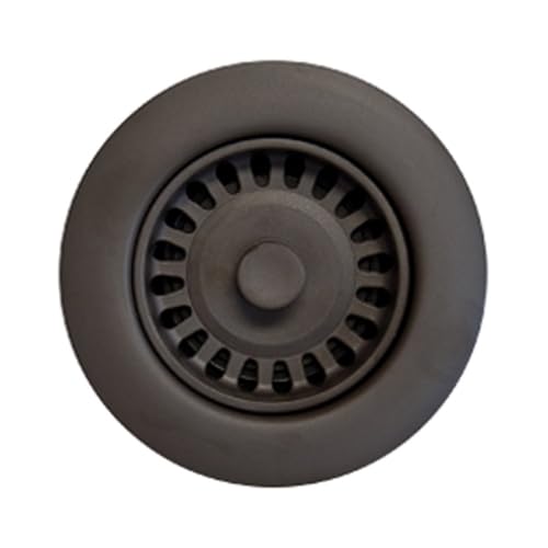190-9264 - 3-1/2 Inch Oil Rubbed Bronze Kitchen Sink Basket Strainer, Durable Food Catcher Stopper for Metal Kitchen Sink, Ideal for Filtering Waste and Preventing Clogs (3.5 Inch - Oil Rubbed Bronze)