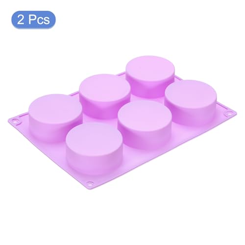 2pcs Silicone Muffins Pan (Purple)