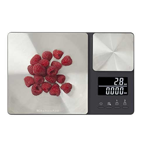 KQ909 Dual Platform Digital Kitchen and Food Scale (Black / Dual Platform)