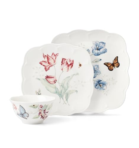 Butterfly Meadow Square Porcelain 18 (18-Piece Dinnerware Set, Square)