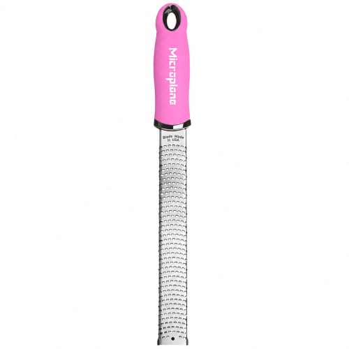 Premium Classic Citrus Zester Tool and Parmesan Cheese Grater (Bubblegum Pink)