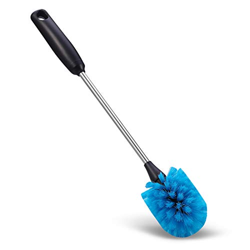 Stainless Steel Bottle Brush with Replaceable Head (Blue / 13-15 Inch (Pack of 2))