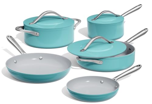 Premium G7 Ceramic Cookware Set (Caribbean Blue)