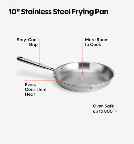 5 Ply Stainless Steel 10" Frying Pan (10 Inch)