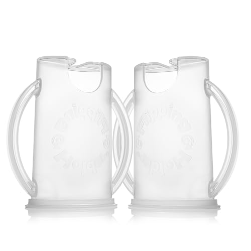 2-in-1 Baby Food Pouch & Juice Box Holder (2-pack) - No-Squeeze, Food-Safe Container with easy-grab Handles & Lid Fits GoGo, Capri Sun, Juice, Yogurt, & More (White & White)