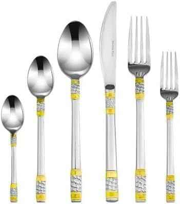 75-Pc Luxury Flatware Set for 12 w/Storage Case 24K Gold Premium Dining Cutlery Service - 18/10 Surgical Stainless Steel Silverware Hostess Serving Set in a Chest