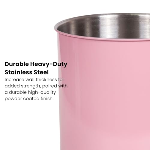 Stainless Steel Utensil Crock with Anti (Pink / Extra Large)