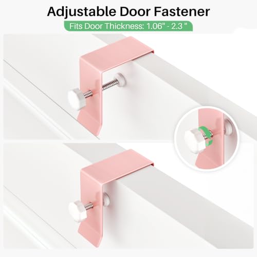 8 Tiers Over the Door Organizer (Pink / 17" W x 6" D x 69" H)