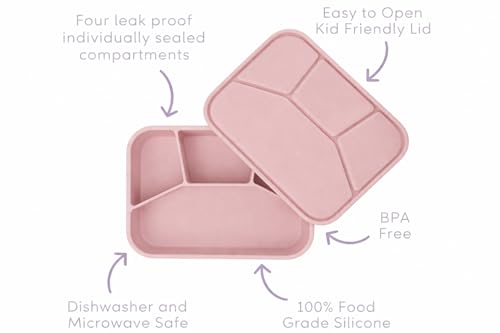 Leak Proof Square Bento Box Food (Peach)