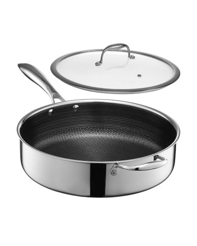 5.5 Qt Hybrid Nonstick Deep Sauté Frying Pan & Lid
