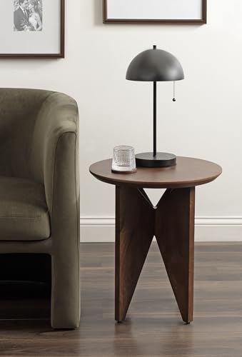 Faiza Modern Wooden Round Side Table