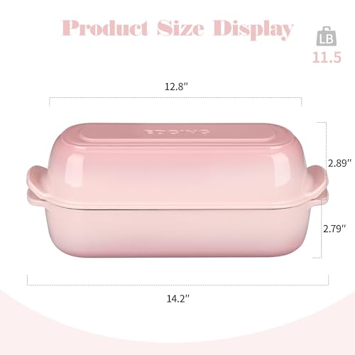 Enameled Cast Iron Loaf Pan with Lid