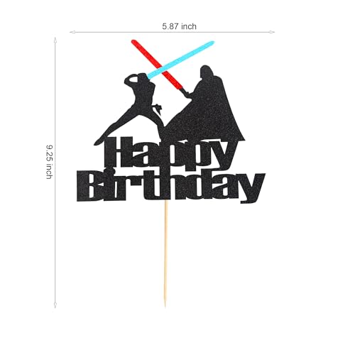 1Pc Happy Birthday Cake Topper Wars Cake Pick