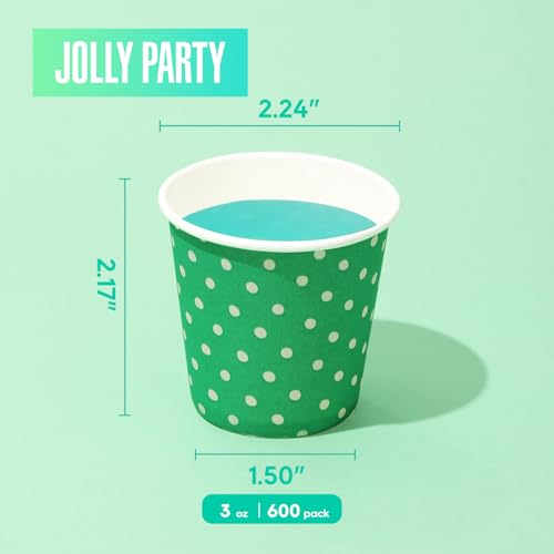 600 Pack 3 oz Paper Cups for Bathroom (JP-3-ZB02-600-BD)