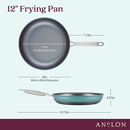Achieve Hard Anodized Nonstick Frying Pan (Skillet (12-Inch) / Teal)