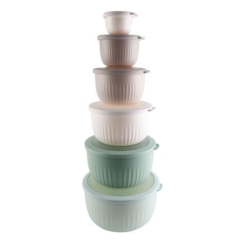 Prep Bowls with Lids (Mint / 12 Piece Set - Deep Bowls)