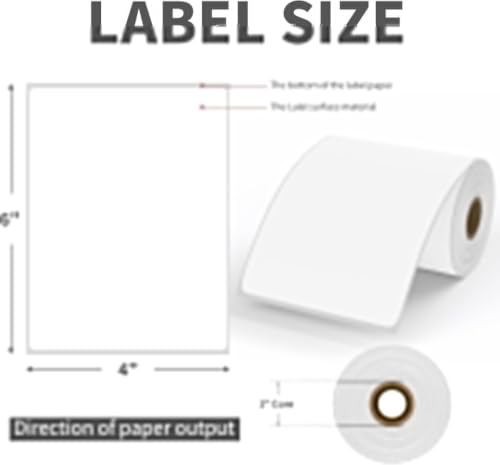 4" x 6" Thermal Labels for Zebra Rollo Direct Thermal Printers