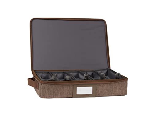 Flatware Storage Box with Removable Trays (Brown Heather / 15W x 11D x 3H)