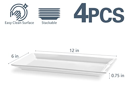 12 Inch Ceramic Serving Platters (Set of 4)