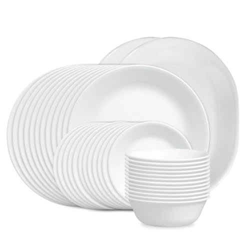 Vitrelle 38 Piece Service for 12 Dinnerware Set (38 Piece / Winter Frost White)